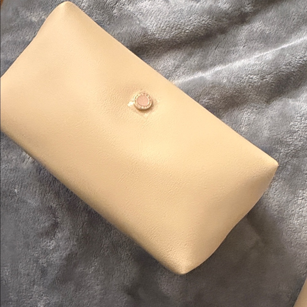 Bulgari Cream Wristlet Clutch